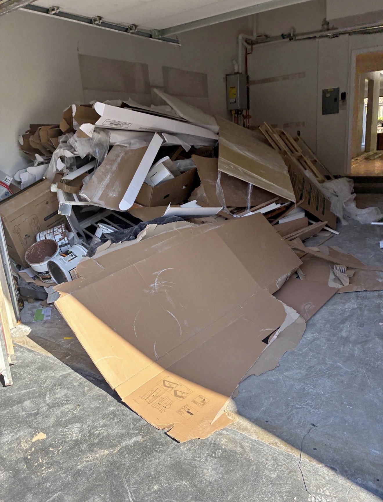 Garage cleanout before