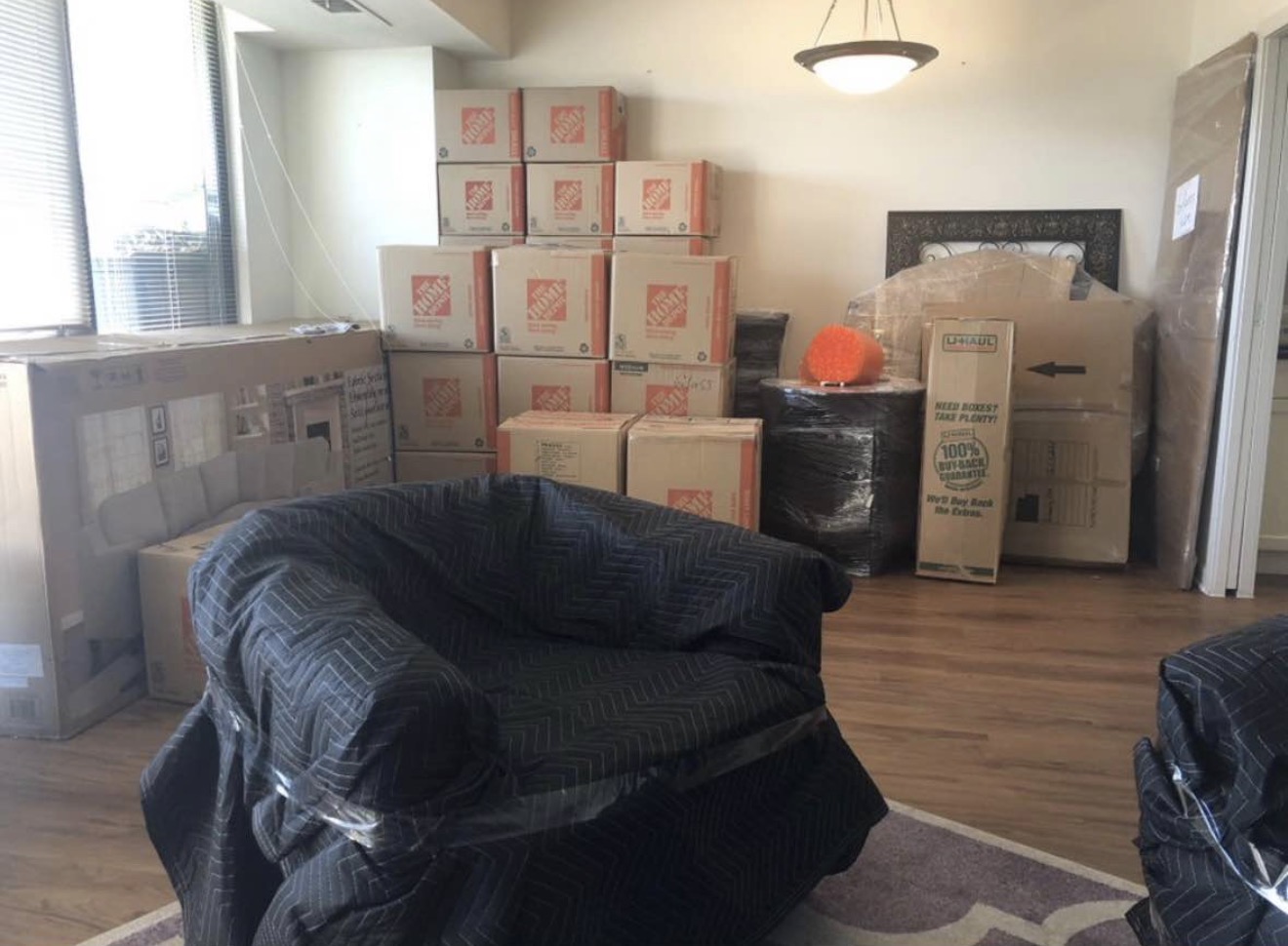 Packed load ready for disposal