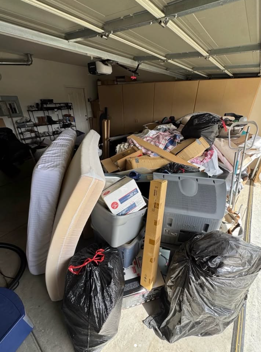 Sacramento garage cleanout before and after junk removal before